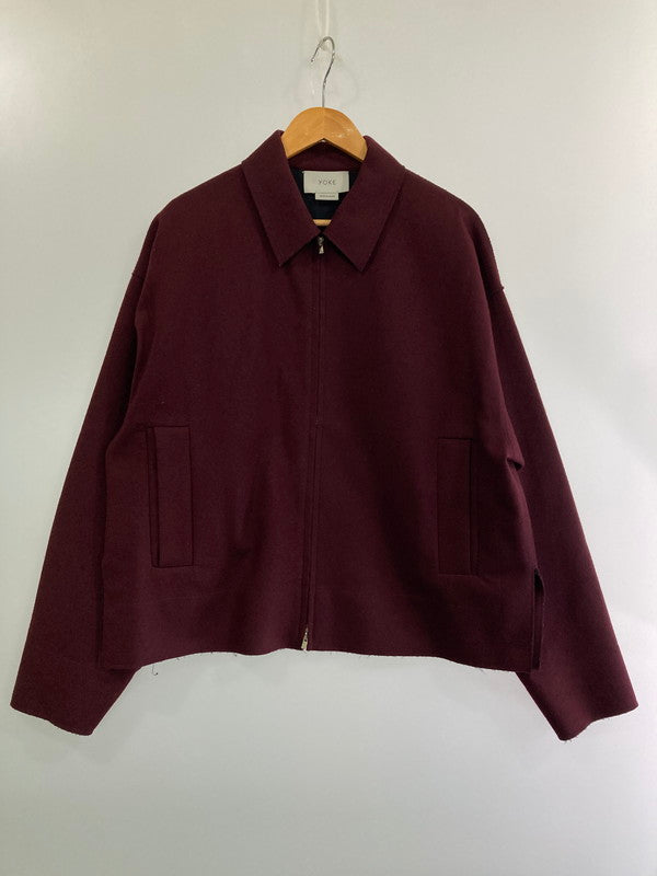 【中古品】【メンズ】  YOKE WOOL JACKET YK19AW00528 ヨーク ウール ジャケット アウター 140-240917-yn-08-min サイズ：S カラー：ボルドー 万代Net店