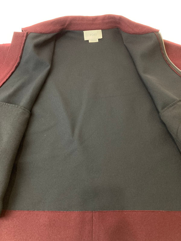 【中古品】【メンズ】  YOKE WOOL JACKET YK19AW00528 ヨーク ウール ジャケット アウター 140-240917-yn-08-min サイズ：S カラー：ボルドー 万代Net店