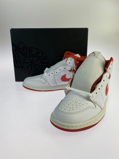 【中古美品】【メンズ】 NIKE ナイキ AIR JORDAN 1 MID SE FJ3458-160 エア ジョーダン 1 ミッド スニーカー 靴 160-240911-yn-17-min サイズ：28.0cm US10 カラー：WHITE/LOBSTER－DUNE RED-SAIL 万代Net店