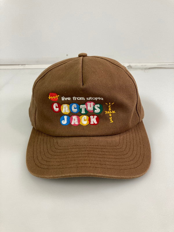 【中古品】【メンズ】  CACTUS JACK × MCDONALD'S 20AW LIVE FROM UTOPIA HAT カクタスジャック キャップ 帽子 185-240911-yn-26-min カラー：ブラウン 万代Net店