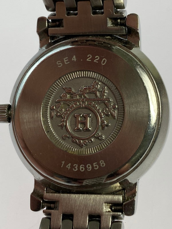 【中古品】【レディース】 HERMES エルメス セリエ クォーツ 腕時計 SE4.220  時計 195-240913-jt-09-min カラー：シルバー/ゴールド 万代Net店