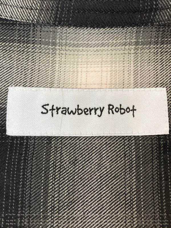 【中古品】【メンズ】  STRAWBERRY ROBOT ストロベリーロボット CHECK SHIRT チェックシャツ 140-240911-ab-18-min カラー：ブラックチェック 万代Net店