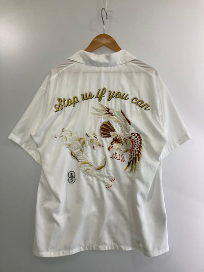 【中古品】【メンズ】 sulvam サルバム KS-B01-099 EMBROIDERY SHIRT SS WHITE オープンカラーシャツ 140-240911-ab-19-min サイズ：M カラー：ホワイト 万代Net店