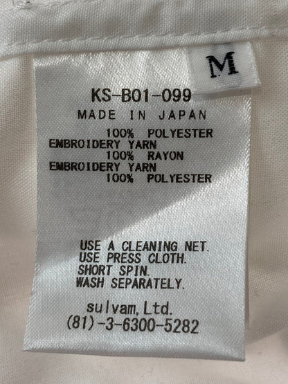 【中古品】【メンズ】 sulvam サルバム KS-B01-099 EMBROIDERY SHIRT SS WHITE オープンカラーシャツ 140-240911-ab-19-min サイズ：M カラー：ホワイト 万代Net店