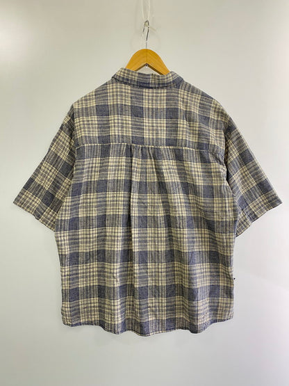 【中古品】【メンズ】  EVISEN SKATEBOARDS エビセン スケートボード WILLIAM CHECK SHIRT チェック シャツ 半袖トップス 142-240917-me-12-min サイズ：m カラー：ブルー系 万代Net店