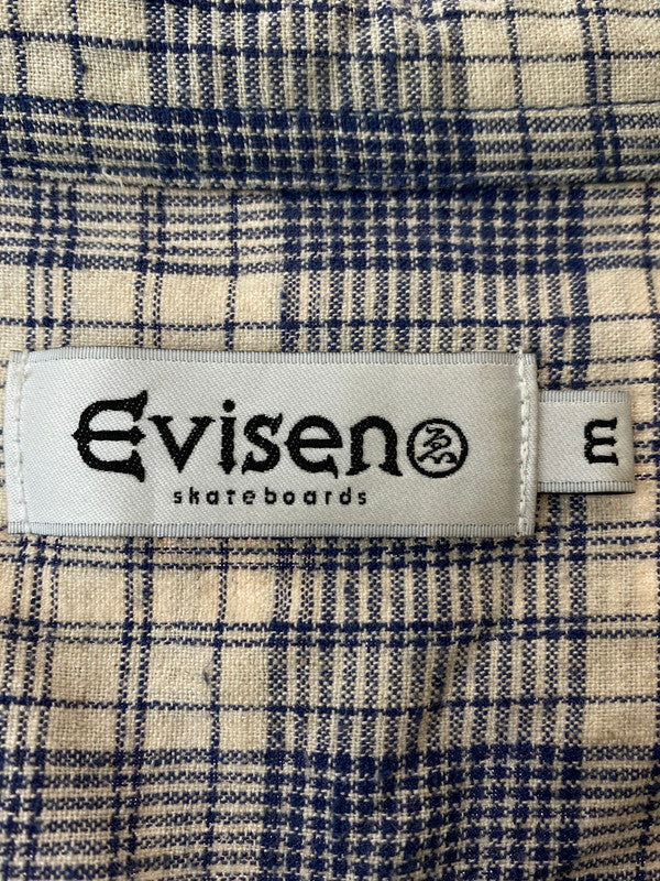 【中古品】【メンズ】  EVISEN SKATEBOARDS エビセン スケートボード WILLIAM CHECK SHIRT チェック シャツ 半袖トップス 142-240917-me-12-min サイズ：m カラー：ブルー系 万代Net店