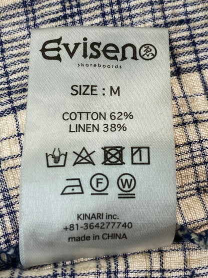 【中古品】【メンズ】  EVISEN SKATEBOARDS エビセン スケートボード WILLIAM CHECK SHIRT チェック シャツ 半袖トップス 142-240917-me-12-min サイズ：m カラー：ブルー系 万代Net店