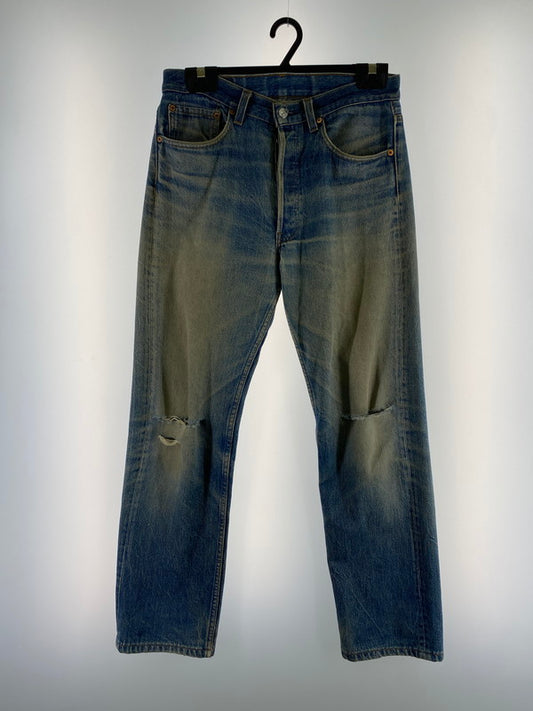 【現状渡し品】【メンズ】 Levi's リーバイス 90’S 501XX DENIM PANT 90年代 501XX デニムパンツ メンズボトムス ビンテージ ダメージジーンズ 157-241011-em-18-min サイズ：32 カラー：インディゴ 万代Net店