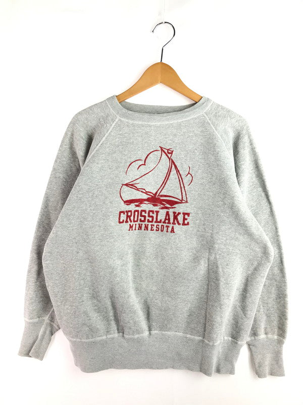 【現状渡し品】【メンズ】 WILLIAMS BROS ウイリアム バロウズ 60's CROSSLAKE MINNESOTAFLOCKING PRINTED RAGLAN SWEATSHIRT 146-251231-rt-12-tag サイズ：表記無し 下記参照 カラー：グレー 万代Net店