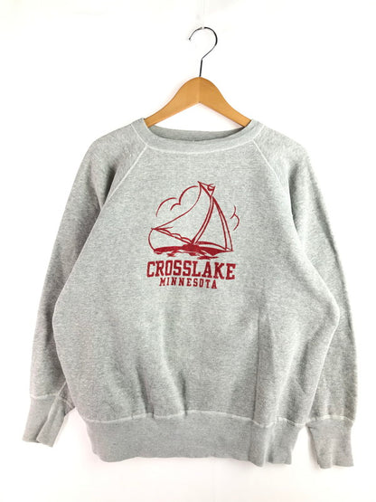 【現状渡し品】【メンズ】 WILLIAMS BROS ウイリアム バロウズ 60's CROSSLAKE MINNESOTAFLOCKING PRINTED RAGLAN SWEATSHIRT 146-251231-rt-12-tag サイズ：表記無し 下記参照 カラー：グレー 万代Net店