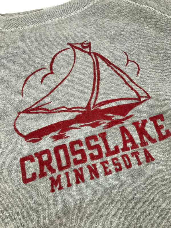 【現状渡し品】【メンズ】 WILLIAMS BROS ウイリアム バロウズ 60's CROSSLAKE MINNESOTAFLOCKING PRINTED RAGLAN SWEATSHIRT 146-251231-rt-12-tag サイズ：表記無し 下記参照 カラー：グレー 万代Net店
