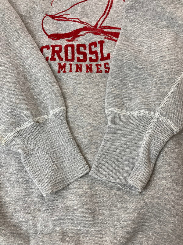 【現状渡し品】【メンズ】  WILLIAMS BROS ウィリアムズ ブラザース 60S CROSSLAKE MINNESOTA FLOCKING PRINTED RAGLAN SWEATSHIRT スウェット トップス 146-240917-ks-14-min サイズ：サイズ不明 カラー：グレー 万代Net店