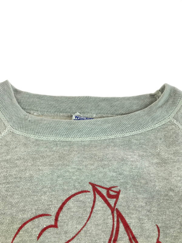 【現状渡し品】【メンズ】 WILLIAMS BROS ウイリアム バロウズ 60's CROSSLAKE MINNESOTAFLOCKING PRINTED RAGLAN SWEATSHIRT 146-251231-rt-12-tag サイズ：表記無し 下記参照 カラー：グレー 万代Net店
