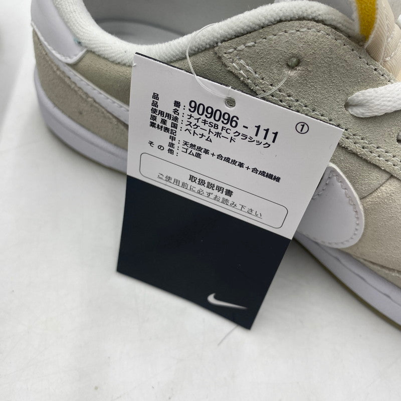 【中古美品】【メンズ】 NIKE ナイキ SB FC クラシック "サミットホワイト” 909096-111 NIKE SB FC CLASSIC"SUMMIT WHITE" 160-260516-nm-03-tei カラー：グレー系 万代Net店