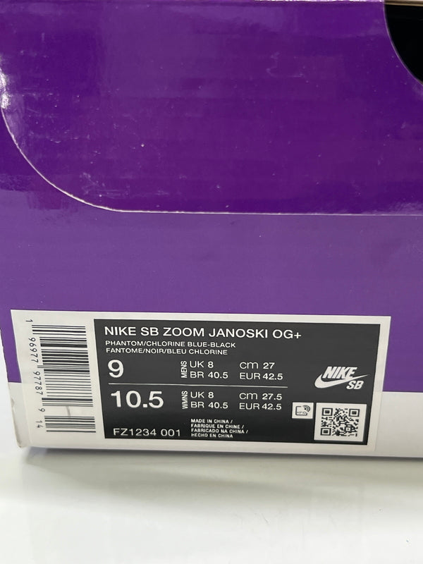 【中古品】【メンズ】 NIKE SB ナイキエスビー FZ1234-001 ZOOM JANOSKI OG+ ズーム ジャノスキー 靴 スニーカー 160-260924-AS-25-hon サイズ：27cm US9 カラー：PHANTOM/CHLORINE BLUE-BLACK 万代Net店