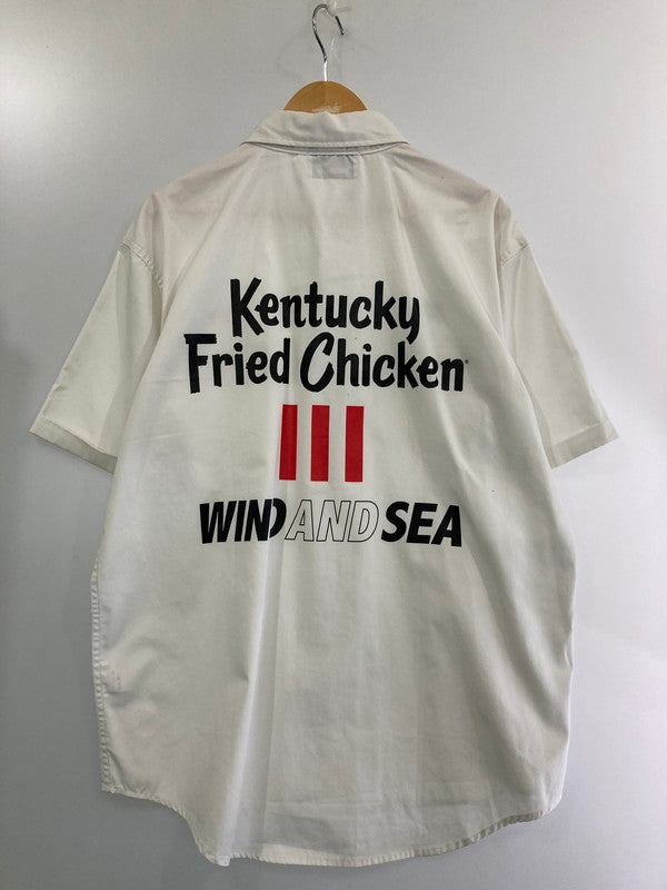 【中古品】【メンズ】  WIND AND SEA×KFC ウィンダンシー WDS-KFC-01 WORK SHIRT ワークシャツ トップス 142-240917-ks-13-min サイズ：L カラー：ホワイト 万代Net店