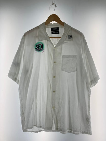 【中古品】【メンズ】  WIND AND SEA×MYNE ウィンダンシー WDSMY103 OPEN COLLAR SHIRT カラーシャツ トップス 142-240917-ks-12-min サイズ：L カラー：ホワイト 万代Net店