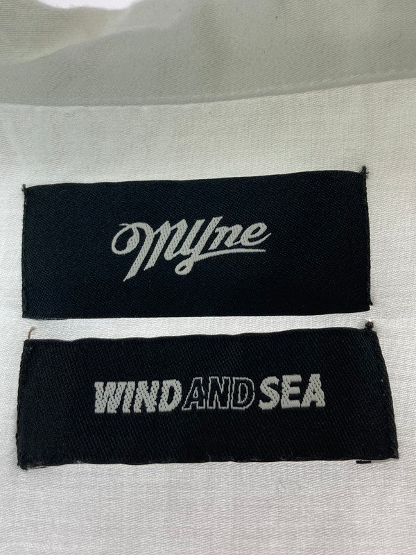 【中古品】【メンズ】  WIND AND SEA×MYNE ウィンダンシー WDSMY103 OPEN COLLAR SHIRT カラーシャツ トップス 142-240917-ks-12-min サイズ：L カラー：ホワイト 万代Net店