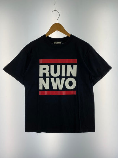 【中古品】【メンズ】 N.W.O NEWWORLDORDER ニューワールドオーダー 90S ANVILボディ RUIN NWO PRINTED T-SHIRT 90年代 プリント Tシャツ トップス 146-240919-jt-14-min サイズ：M カラー：ブラック 万代Net店
