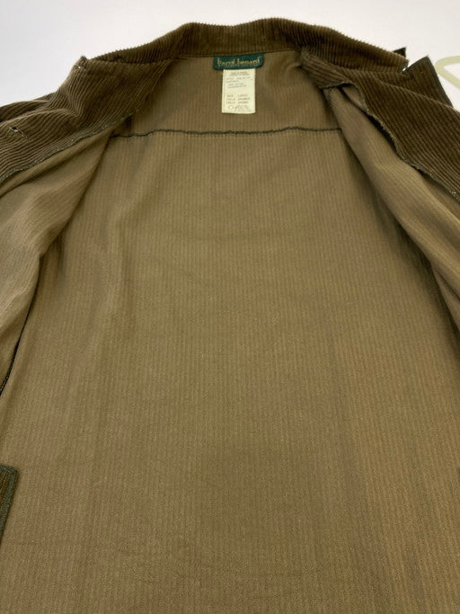 【中古品】【レディース】 HARVE BENARD ハーブバーナード 90S CORDUROY PIPING SHIRT JACKET コーデュロイ ピッピング シャツジャケット 170-250103-me-17-min サイズ：L カラー：ブラウン 万代Net店
