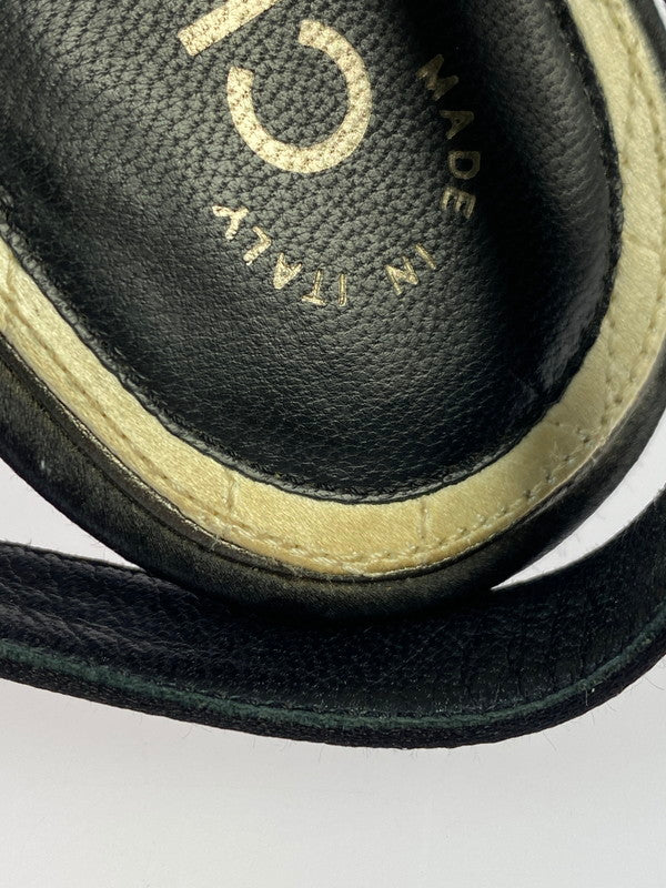 【中古品】【レディース】 CHANEL シャネル ココマーク サテン ストラップ サンダル 靴 シューズ 183-240929-AS-8-min サイズ：38.5 カラー：ブラック 万代Net店