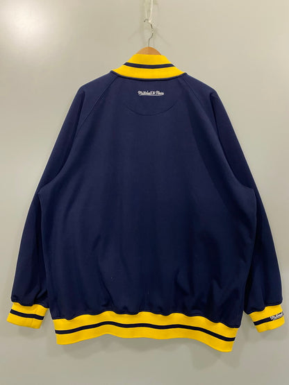 【中古品】【メンズ】  MITCHELL&NESS ミッチェルアンドネス MICHIGAN TRACK JACKET トラックジャケット アウター 142-250105-AS-29-min カラー：ネイビー/イエロー 万代Net店