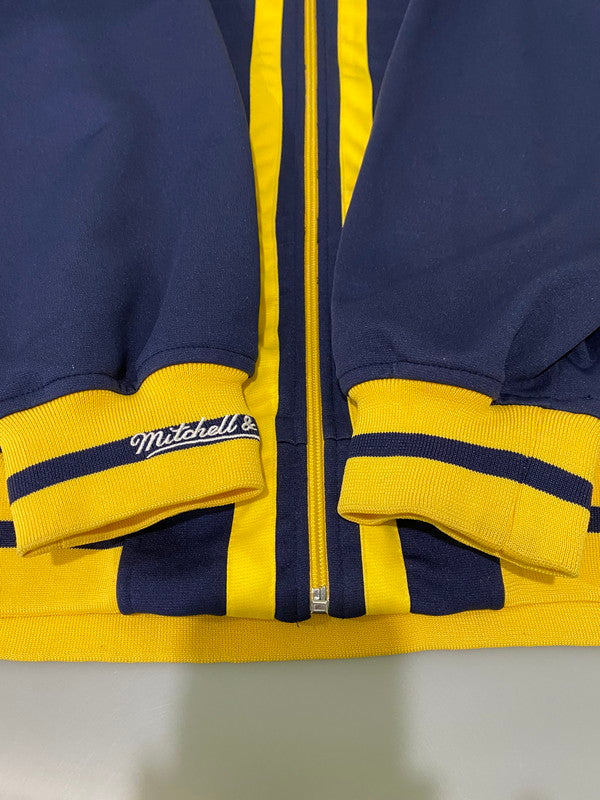 【中古品】【メンズ】  MITCHELL&NESS ミッチェルアンドネス MICHIGAN TRACK JACKET トラックジャケット アウター 142-250105-AS-29-min カラー：ネイビー/イエロー 万代Net店