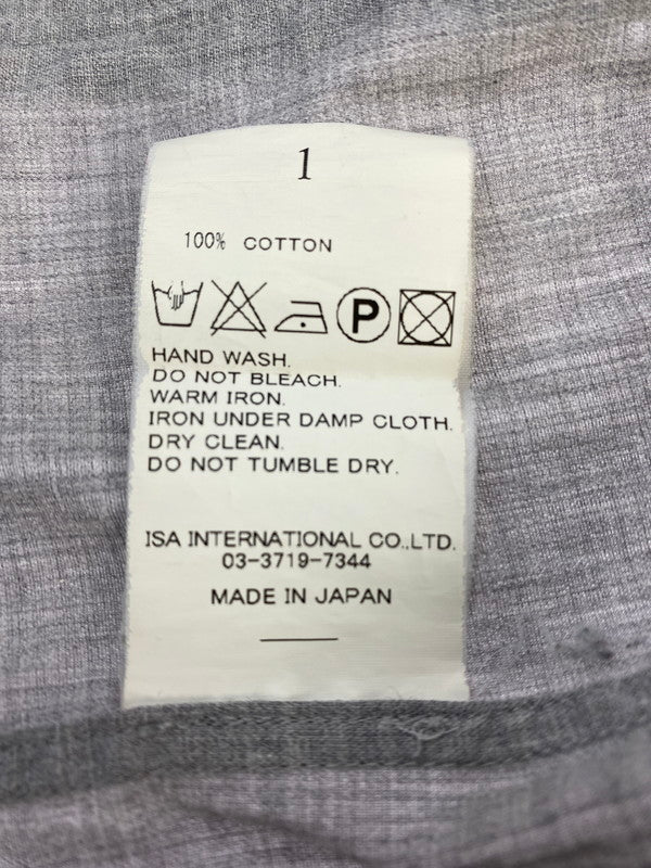 【中古品】【メンズ】 DOCKING SHIRT ドッキングシャツ トップス 長袖シャツ 140-240919-jt-01-min サイズ：1 カラー：グレー 万代Net店