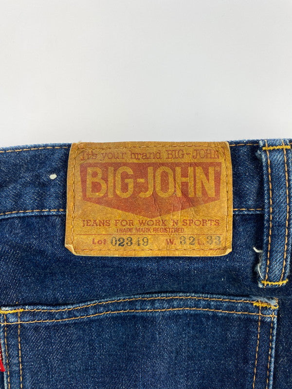 【中古品】【メンズ】 BIG JOHN ビッグジョン 70-80S BOOTCUT JEANS ブーツカットジーンズ ボトムス パンツ 157-240921-ks-16-min サイズ：32 カラー：インディゴ 万代Net店