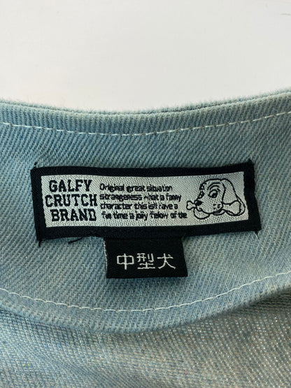 【中古品】【メンズ】  GALFY DENIM BASEBALL S/S SHIRT 122086 ガルフィー デニム ベースボール ショートスリーブ シャツ 半袖 トップス 142-241002-yn-09-min サイズ：中型犬（L） カラー：ライトブルー 万代Net店