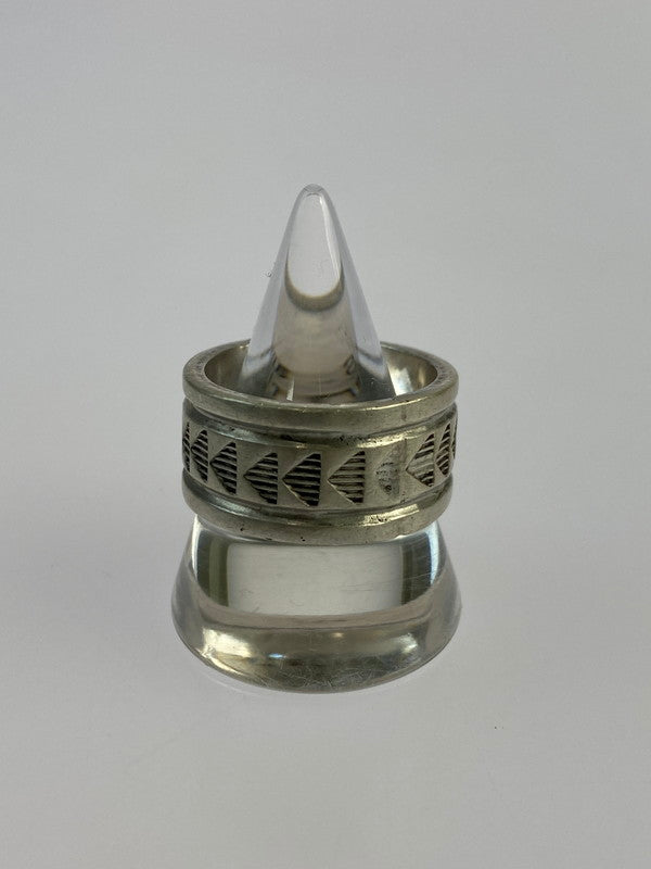 【中古品】【メンズ】  ナバホ族 ALEX SANCHEZ STERLING RING リング 指輪 193-241004-ab-11-min サイズ：日本規格-19号(お直し跡あり) カラー：シルバー 万代Net店