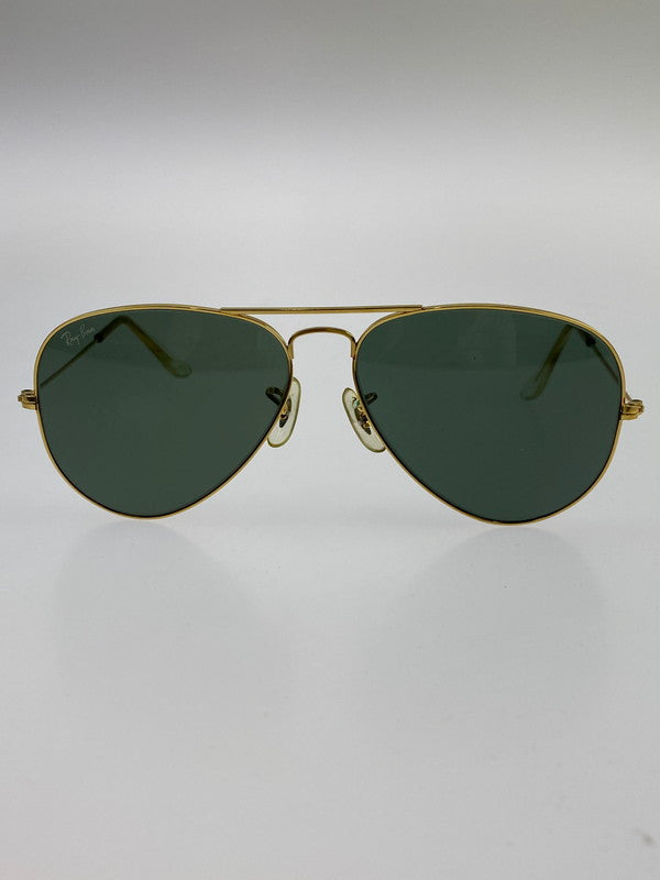 【中古品】【メンズ】 Ray-Ban レイバン B&L社ボシュロム製 L0205 USA製 70-80 SAVIATERSUNGLASSES ティアドロップ サングラス 203-241005-ab-6-min サイズ：58□14 カラー：フレーム：ゴールド、レンズ：グレー 万代Net店