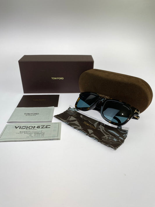 【中古品】TOM FORD トムフォード TF817 DARIOWELLINGTON SUNGLASSES サングラス 203-241005-ab-1-min サイズ：53□21 145 カラー：フレーム：デミ、レンズ：ブルー 万代Net店