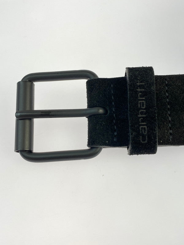 【現状渡し品】【メンズ】  CARHARTT WIP カーハート ダブリューアイピー イタリア製 SUEDE BELT スエードレザーベルト　 205-241004-ab-13-min サイズ：M 90cm カラー：ブラック 万代Net店