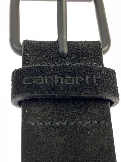 【現状渡し品】【メンズ】  CARHARTT WIP カーハート ダブリューアイピー イタリア製 SUEDE BELT スエードレザーベルト　 205-241004-ab-13-min サイズ：M 90cm カラー：ブラック 万代Net店