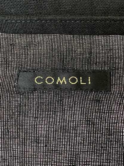 【中古品】【メンズ】  COMOLI X01-01025 23SS 空紡オックス シャツジャケット 長袖 140-240923-me-13-min サイズ：3 カラー：ブラック 黒 万代Net店