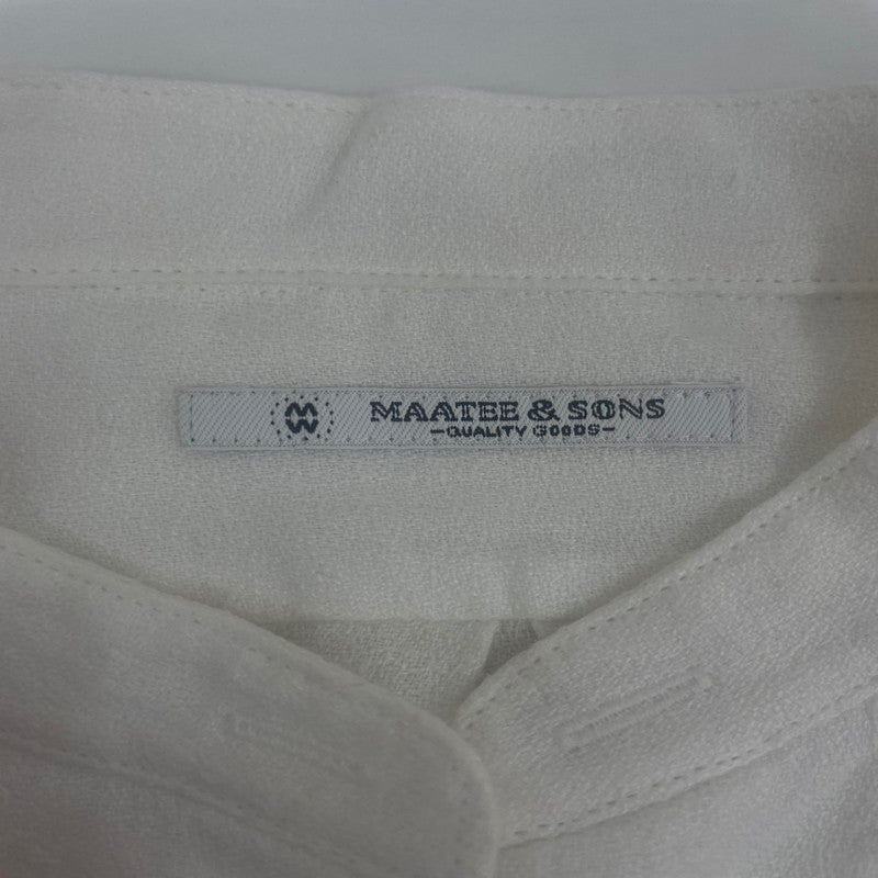 【中古美品】【メンズ】  MAATEE＆SONS MT4103-0605 24SS LINEN ジョーゼット フリンジSHIRTS　シャツ 140-241115-NK-06-yok サイズ：2 カラー：ホワイト系 万代Net店