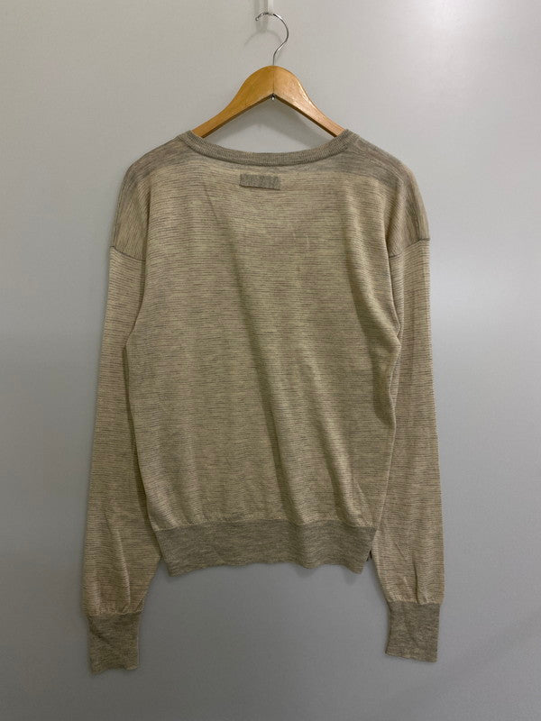 【中古品】【メンズ】 DOLCE&GABBANA ドルチェアンドガッバーナ HIGH GAUGE V-NECK KNIT ディー＆ジー Vネック ニット トップス 141-240924-yn-10-min カラー：ベージュ/グレー 万代Net店