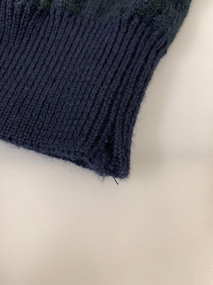 【中古品】【メンズ】 ALEXIS アレクシス 80-90S 3D KNIT SWEATER ヴィンテージ ニット セーター 146-260416-AS-23-min サイズ：L カラー：グリーン/ネイビー 万代Net店