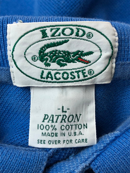 【中古品】【メンズ】 IZOD LACOSTE アイゾッド ラコステ USA製 80S S S POLO SHIRT ポロシャツ 146-260423-zi-26-min サイズ：L カラー：ブルー 万代Net店