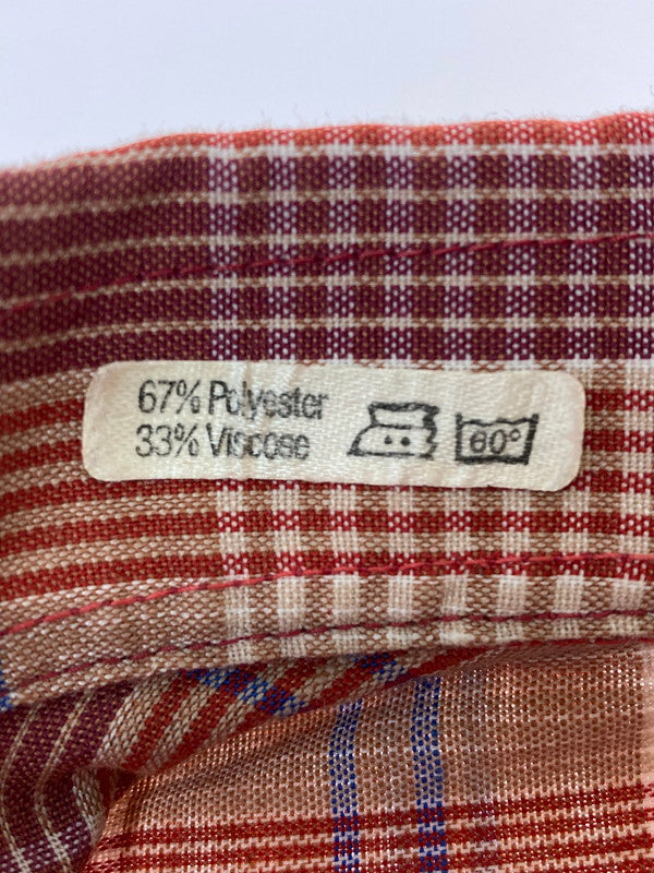 【中古品】【メンズ】  REGATTA STYLE レガッタ 70S CHECK SHIRT チェックシャツ トップス 146-241010-ks-31-min サイズ：不明 カラー：レッド 万代Net店