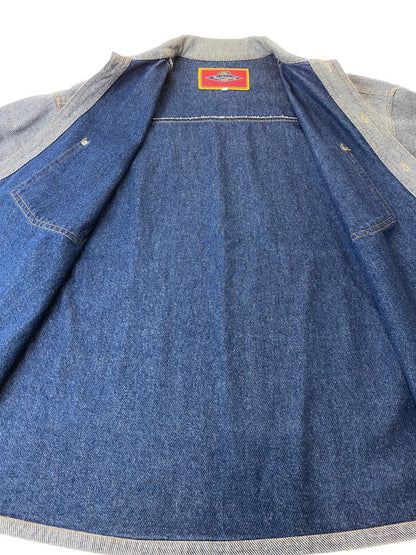 【中古品】【メンズ】 Quiksilver クイックシルバー 90's SALT WATER DENIM SHIRT JACKET シャツジャケット 長袖 トップス 146-240925-yn-06-min サイズ：M カラー：ネイビー 万代Net店