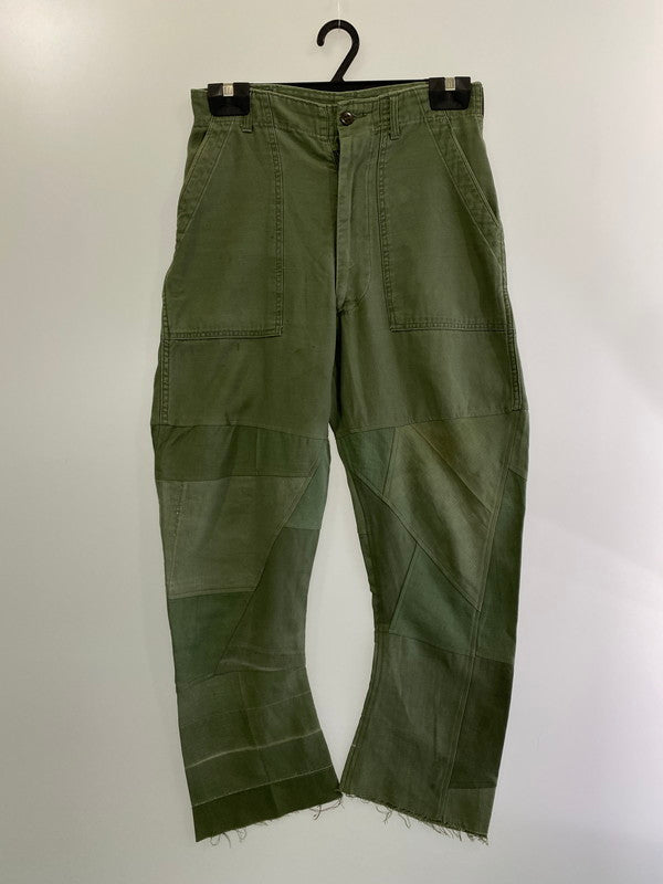 【中古品】【メンズ】 U.S.ARMY ユーエスアーミー CONTRACT.9182 60-70S REMAKE COTTON SATEEN BAKER PANTS ボトムス 157-240925-AS-38-min サイズ：サイズ 30×33 カラー：オリーブ 万代Net店