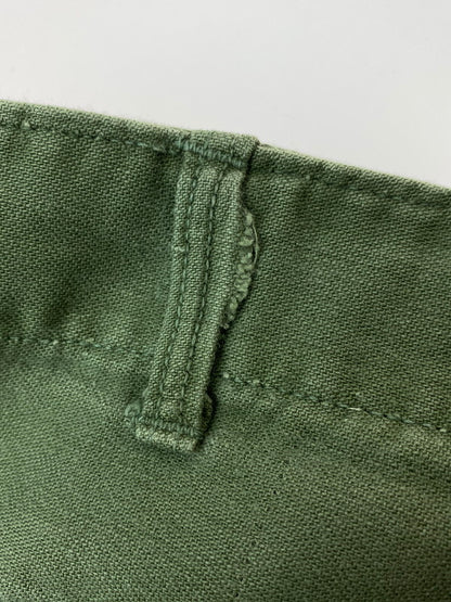 【中古品】【メンズ】 U.S.ARMY ユーエスアーミー CONTRACT.9182 60-70S REMAKE COTTON SATEEN BAKER PANTS ボトムス 157-240925-AS-38-min サイズ：サイズ 30×33 カラー：オリーブ 万代Net店