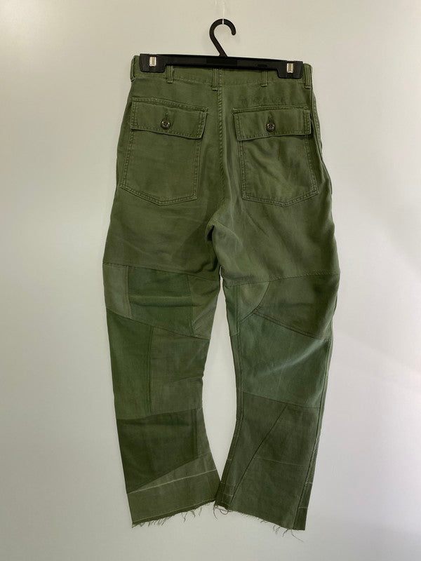【中古品】【メンズ】 U.S.ARMY ユーエスアーミー CONTRACT.9182 60-70S REMAKE COTTON SATEEN BAKER PANTS ボトムス 157-240925-AS-38-min サイズ：サイズ 30×33 カラー：オリーブ 万代Net店