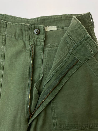 【中古品】【メンズ】 U.S.ARMY ユーエスアーミー CONTRACT.9182 60-70S REMAKE COTTON SATEEN BAKER PANTS ボトムス 157-240925-AS-38-min サイズ：サイズ 30×33 カラー：オリーブ 万代Net店