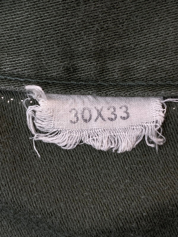 【中古品】【メンズ】 U.S.ARMY ユーエスアーミー CONTRACT.9182 60-70S REMAKE COTTON SATEEN BAKER PANTS ボトムス 157-240925-AS-38-min サイズ：サイズ 30×33 カラー：オリーブ 万代Net店