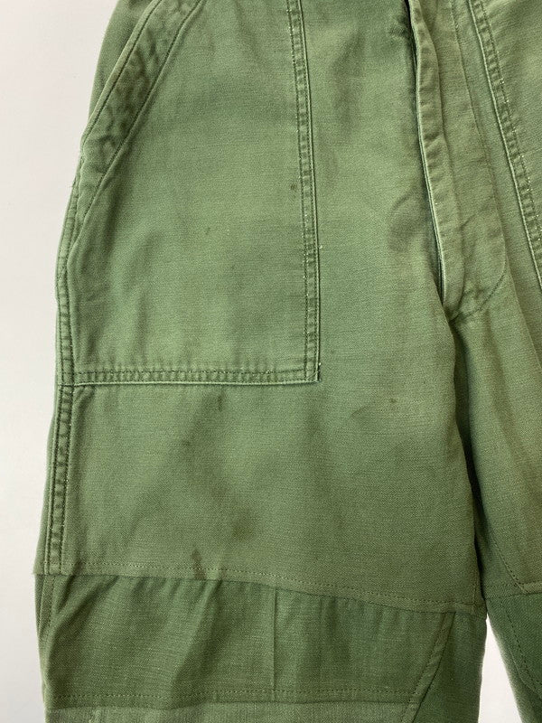 【中古品】【メンズ】 U.S.ARMY ユーエスアーミー CONTRACT.9182 60-70S REMAKE COTTON SATEEN BAKER PANTS ボトムス 157-240925-AS-38-min サイズ：サイズ 30×33 カラー：オリーブ 万代Net店
