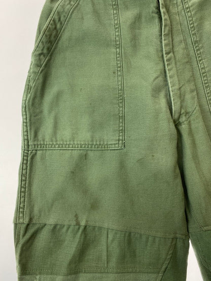 【中古品】【メンズ】 U.S.ARMY ユーエスアーミー CONTRACT.9182 60-70S REMAKE COTTON SATEEN BAKER PANTS ボトムス 157-240925-AS-38-min サイズ：サイズ 30×33 カラー：オリーブ 万代Net店