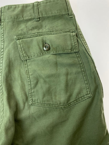 【中古品】【メンズ】 U.S.ARMY ユーエスアーミー CONTRACT.9182 60-70S REMAKE COTTON SATEEN BAKER PANTS ボトムス 157-240925-AS-38-min サイズ：サイズ 30×33 カラー：オリーブ 万代Net店